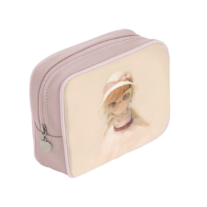Agathe Kid's Leather Toiletry Bag - Pink