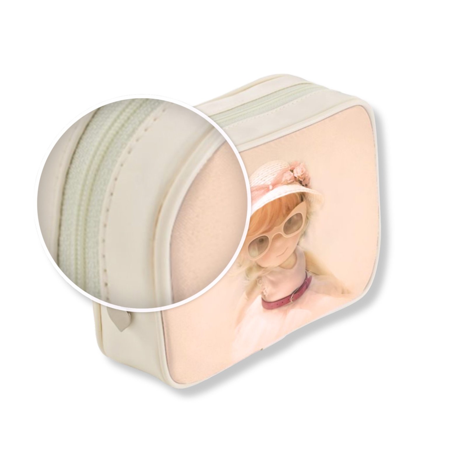 Agathe Kid's Leather Toiletry Bag - Ivory - Image 5