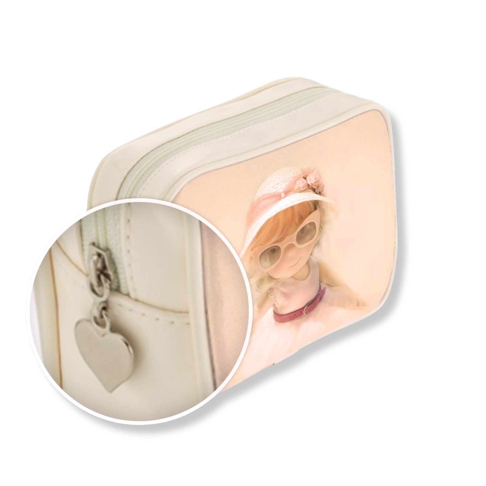 Agathe Kid's Leather Toiletry Bag - Ivory - Image 4