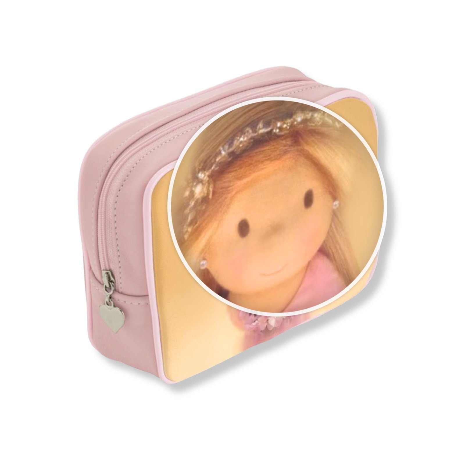 Eloïse Kid's Leather Toiletry Bag - Pink - Image 2