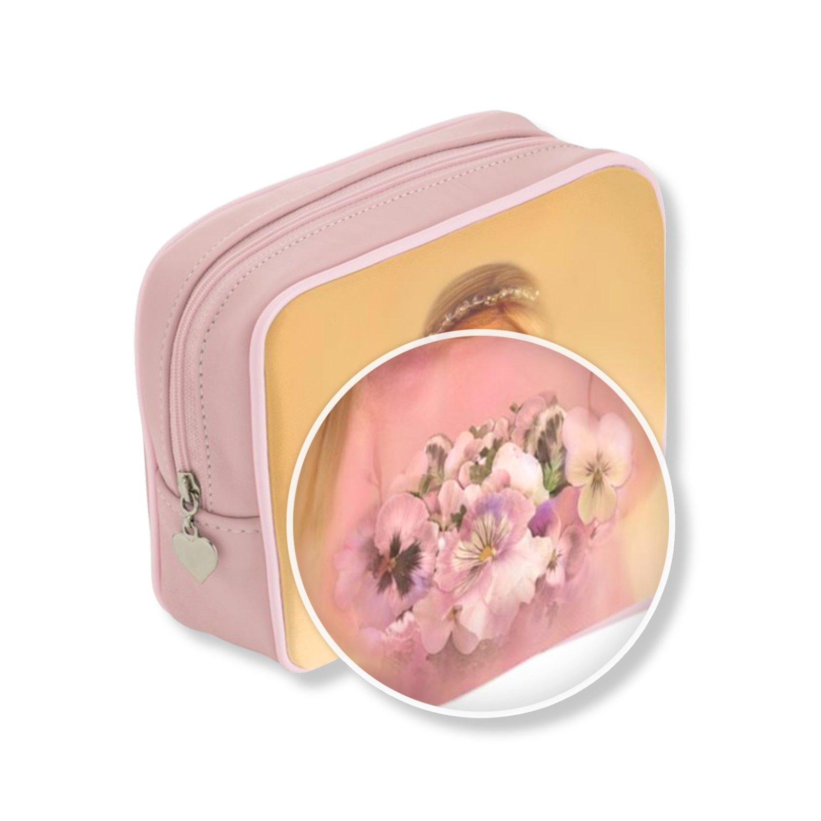Eloïse Kid's Leather Toiletry Bag - Pink - Image 3