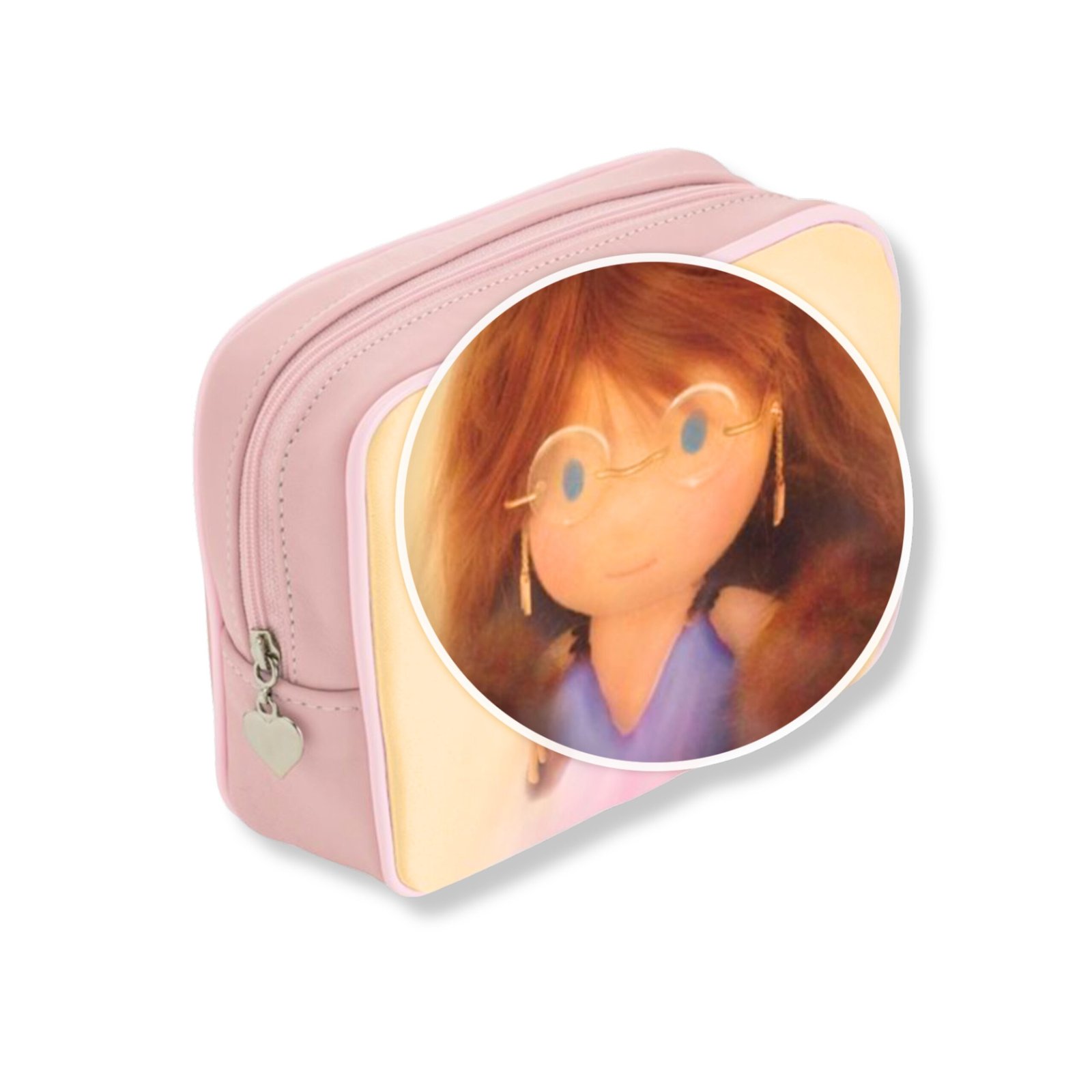 Sara Kids’ Leather Toiletry Bag - Pink - Image 2