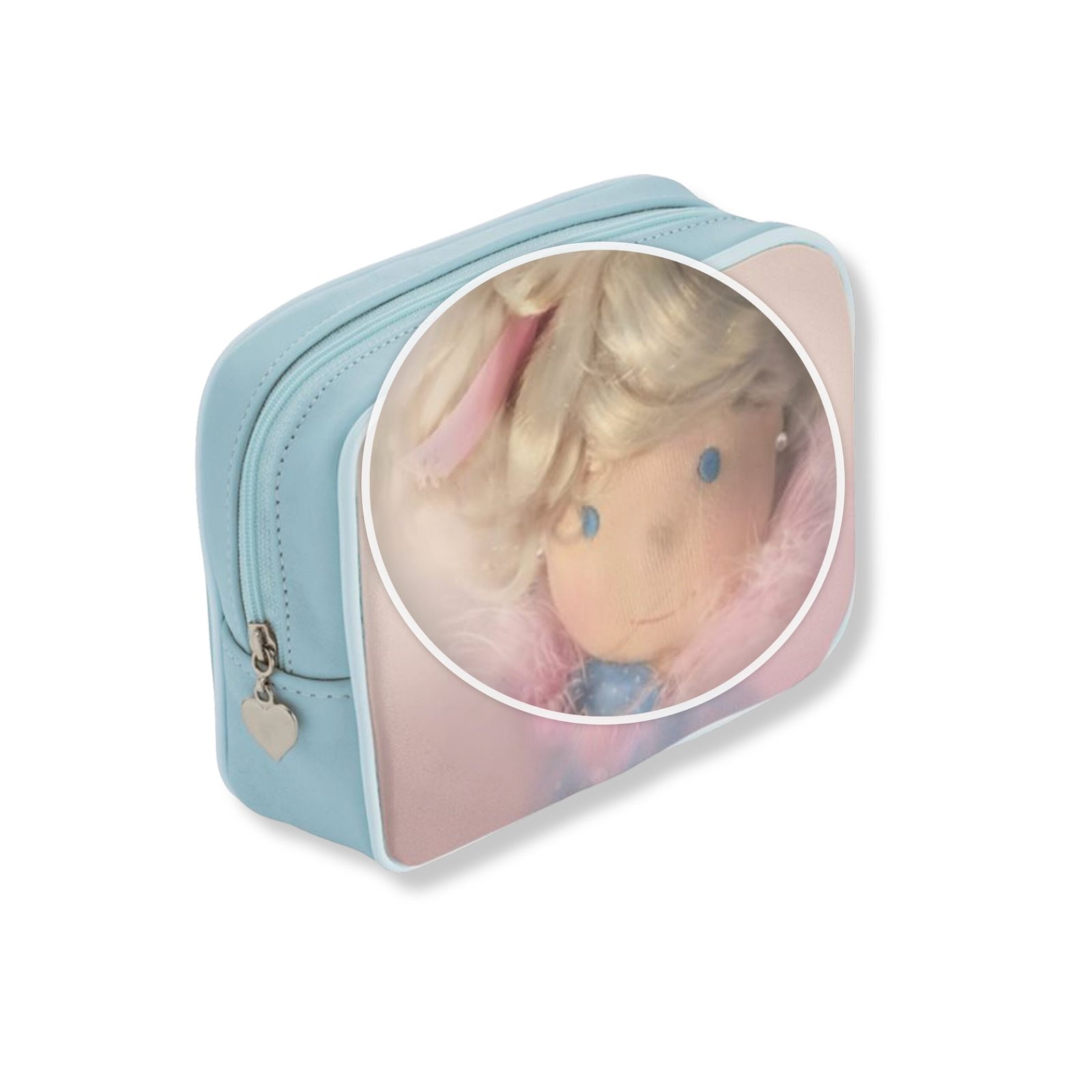 Mary Kids’ Leather Toiletry Bag - Blue - Image 2